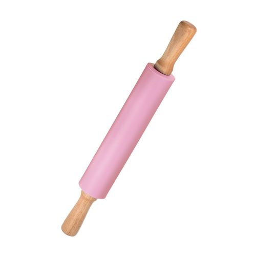 17" Wooden Handle Silicone Rolling Pins KITCHEN BAKING Non Stick Rolling Pin — image 1