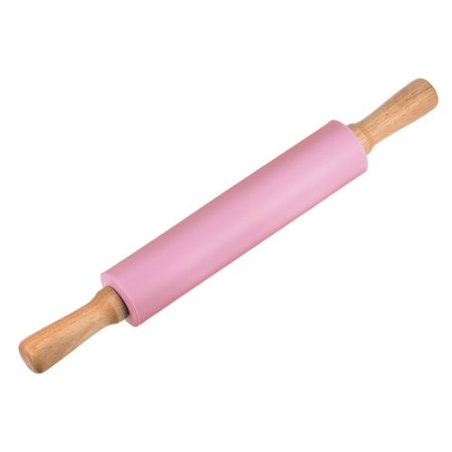 17" Wooden Handle Silicone Rolling Pins KITCHEN BAKING Non Stick Rolling Pin — image 3
