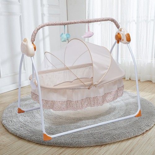 Electric Baby Newborn Auto Swing Cradle Rocking Chair Crib Sleep Bed&Bluetooth !