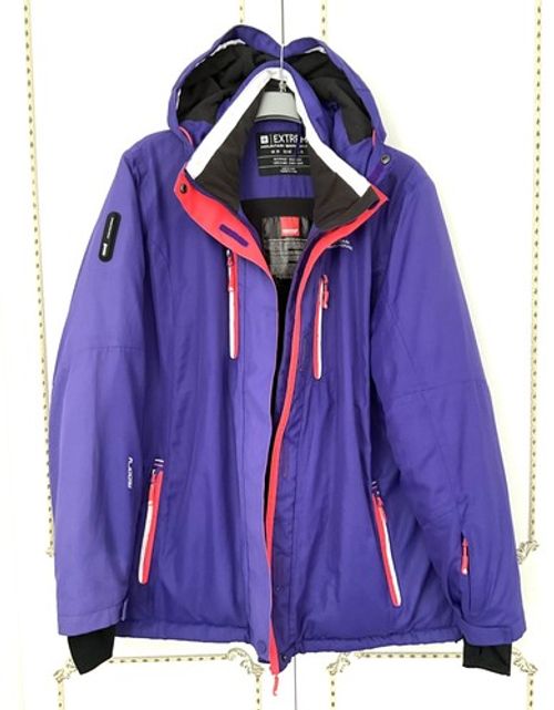 Mountain Warehouse Extreme Womens Ski Jacket Hood Coat Isodry Recco UK 20 Purple