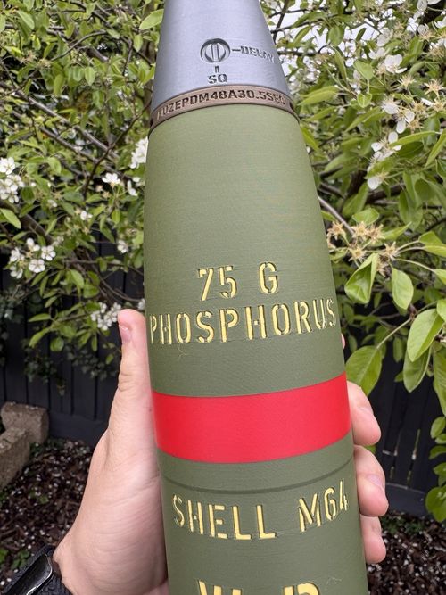 Sherman Tank M64 75mm W.P 3D Printed Replica Shell - Fully Multicolour Printed — image 3