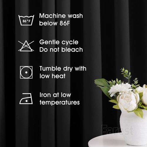 2PCS Blackout Curtains Eyelet Ring Top Thick Thermal Ready Made Pair + Tie Backs — image 10