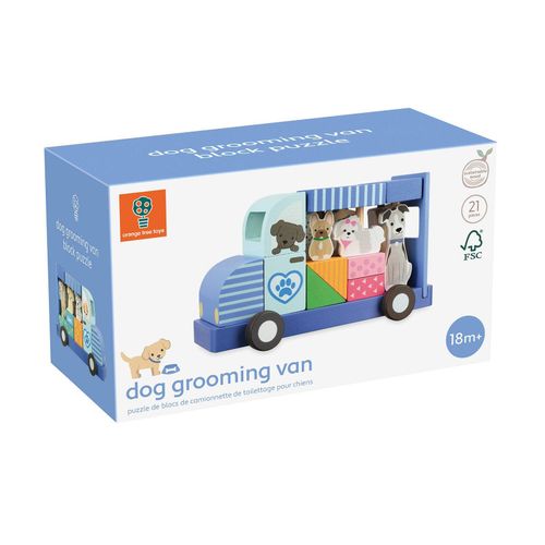 Orange Tree Toys Wooden Dog Grooming Van – Sustainable Puzzle & Play Set NEW — image 11