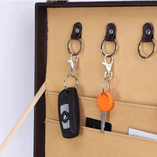 *CHOOSE SIZE* 10mm - 57mm Keyring Silver Split Ring Metal Key Rings Splitring — image 10