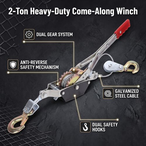 Come Along Winch Heavy Duty Tool For Vehicle Recovery Outdoor Use — image 23
