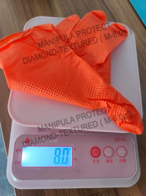 Disposable Orange Extra Strong Thick Diamond Grip Nitrile Gloves  Mechanic of 50 — image 7
