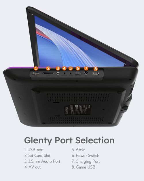 17.5" Portable DVD Player with Large Screen Rechargeable Multiple Disc Formats — image 7