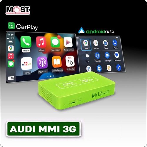 Mr12volt Audi MMI 3G 3G+ CarPlay & AA Interface A4 A5 A6 A7 Q3 Q5 Q7 DSP OEM Mic