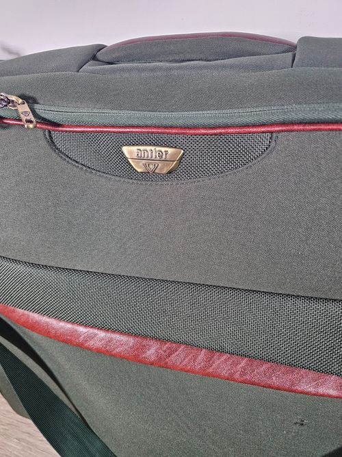 Vintage Antler Green Suit Carrier Garment Bag Travel Hanging Wardrobe Weddings — image 2