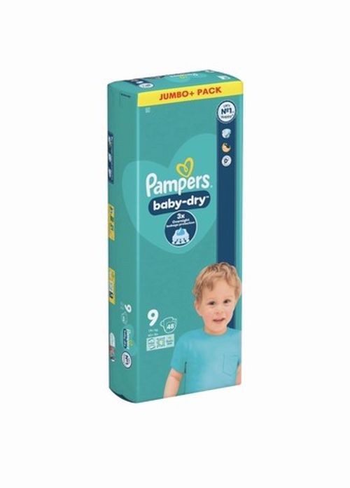Pampers Baby Dry Taped Size 9 48 Nappies Diapers - Pack of 48
