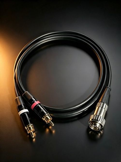 NAIM AUDIO 5 PIN DIN  180° TWIST LOCK  TO 2 x GOLD REAN RCA LEAD PURE OFC CABLE