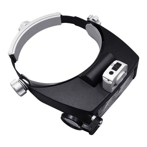 Magnifying Glass Lens LED Light Visors Head Loupe Jeweler Headband Magnifier