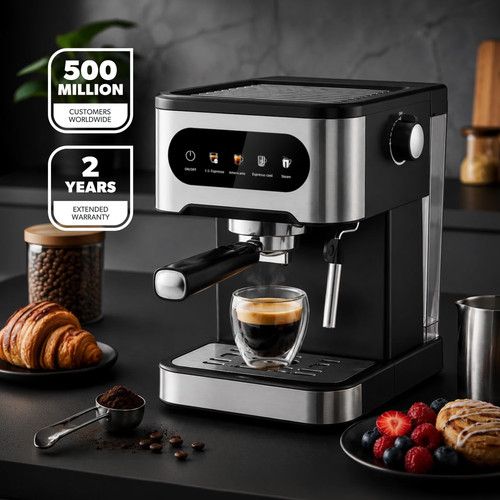 20 Bar Espresso Machine Milk Frother 1350W Coffee Maker Latte 1.8L Ground Coffee