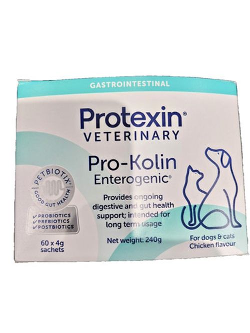 Pro-Kolin Enterogenic Gut Health Sachets for Cats and Dogs, Chicken Flavour, 60