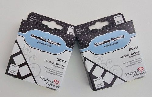 1000 DOUBLE SIDED STICKY TABS MOUNTING SQUARES PHOTO MOUNTS SELF ADHESIVE