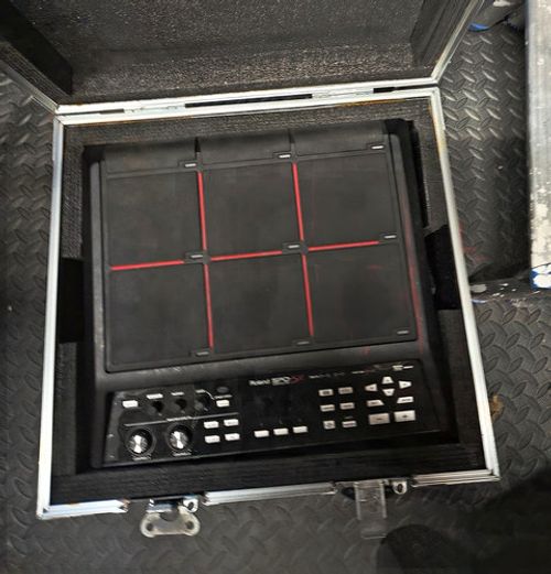 Roland SPD-SX Sampling 9-Pad Digital Drum Pad w/ Flight Case Stand PSU
