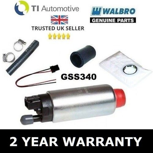 GENUINE WALBRO 255 FUEL PUMP UPGRADE GSS340 + FITTING KIT - 2 YEAR WARRANTY