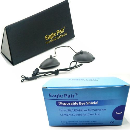 50x Eye Shield Client Eyes Protection + 1x OD7+ IPL Laser Photon Metal Goggles — image 1