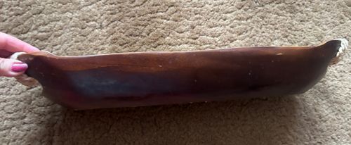 Vintage Acacia Wood Presentation Platter Elegant Serving Solid 20” long 6” wide — image 2