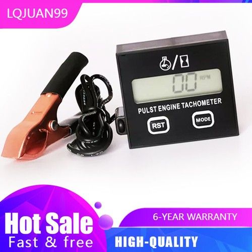 LCD Display Screen Digital Chainsaw Tachometer Hour Meter Tach Gauge Speedometer