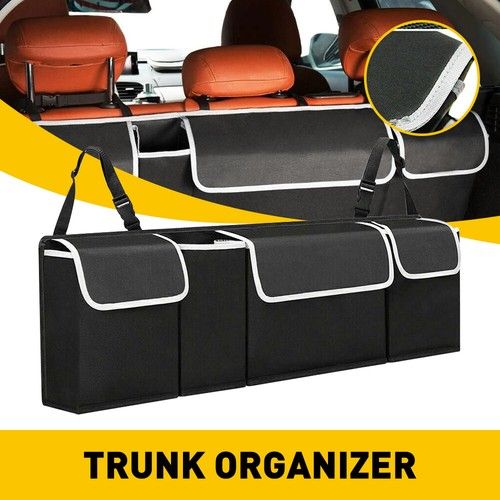 Car Trunk Organizer Oxford Interior Accessories Back Seat Storage Bag 4 Pocket