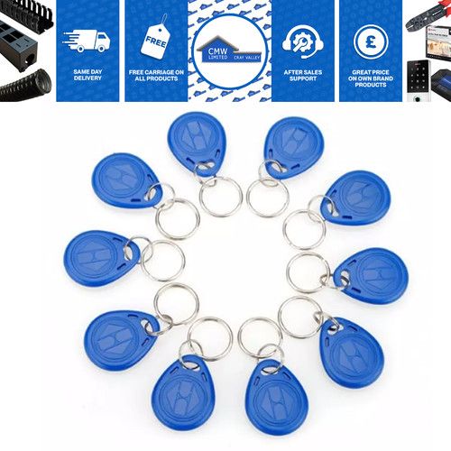 RFID Access Control Proximity Keyfob EM ID Tag 125kHz Blue Door Entry System