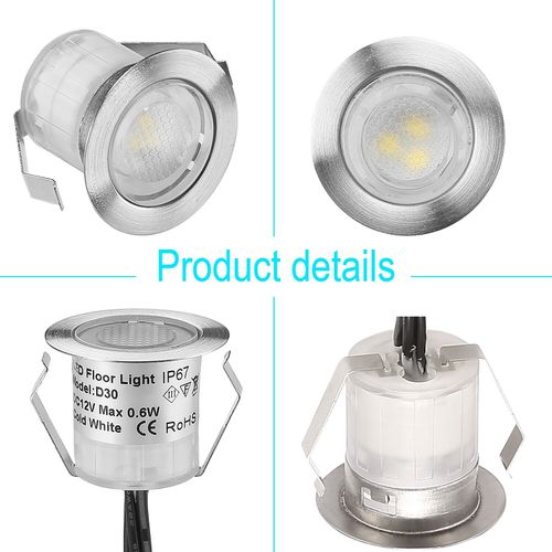 Decking Lights IP67 Ø30MM Bluetooth Controller Led Plinth Lights Kitchen Garden — image 13