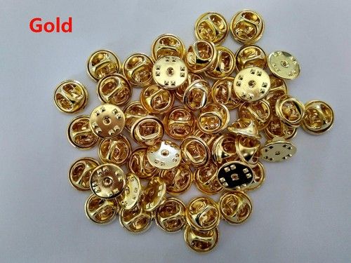 wholesale brass lapel badge post tac pin butterfly backs clutch clasp clips hold