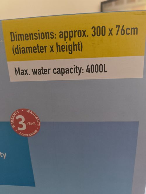 10FT Brand New Metal Frame Ground Swimming Pool 300cm x 76cm with PUMP & FILTER — image 5