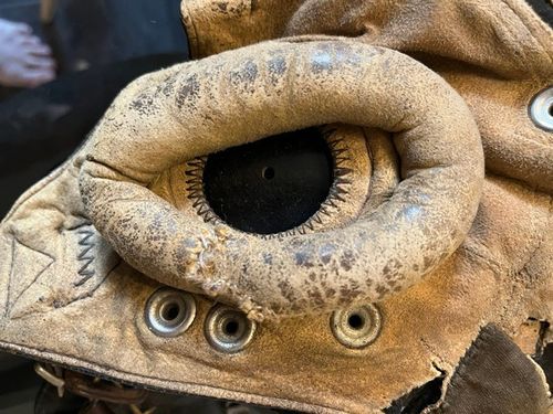 WW2 RAF First Pattern C Type Leather Flying Helmet Aircrew Pilot Original — image 10