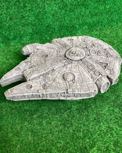 Concrete Millennium Falcon Star Wars Theme Garden Ornament Frost Protected