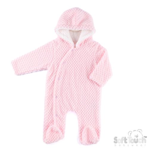 PERSONALISED BABYS ALL IN ONE waffle jacket coat sleepsuit  4 colours
