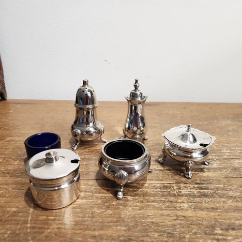 Small Job Lot Various Silver Plated Condiment Pieces - See Photos & Details — image 2