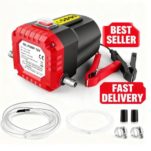 12V New Electric Car Oil Extractor Pump For Transfer Fluid Engine Vacuum + Hose