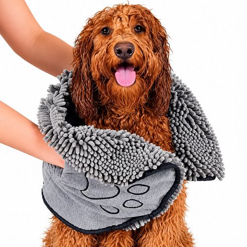 53X22cm Super Absorbent Pet Bath Towel Microfibre Dog Cat Quick Drying Towel
