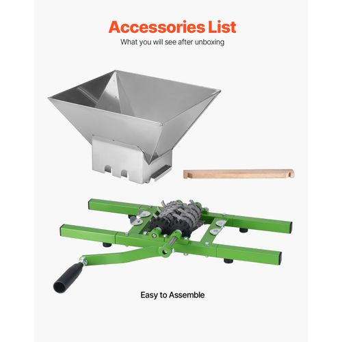 Fruit and Apple Crusher for Wine Cider Making 1.8 Gal/7L Stainless Steel — image 6