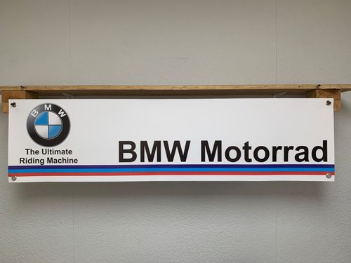 BMW Motorrad Banner Motorcycle Workshop Garage Wall Display Printed PVC — image 2
