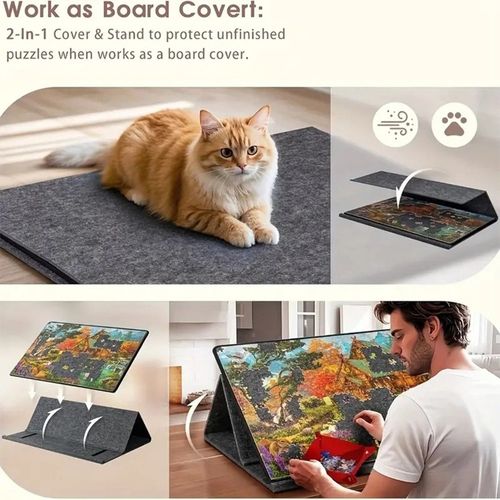 1000PCS Puzzle Board Tilting Portable Lightweight Felt Jigsaw with Protector UK — image 14