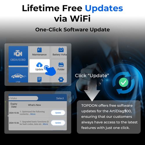 2026 TOPDON ArtiDiag500 OBD2 Scanner ABS SRS Car Diagnostic Tool Code Reader UK — image 7