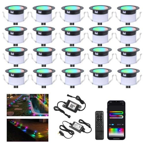 31mm Decking Lights WiFi Deck Light RGBW+IC IP67 Music Sync Plinth Lights Garden