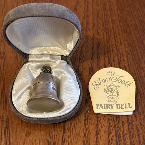 Vintage Sterling Silver Fairy Bell First Tooth Keepsake Box Aristocrat Hallmark — image 1