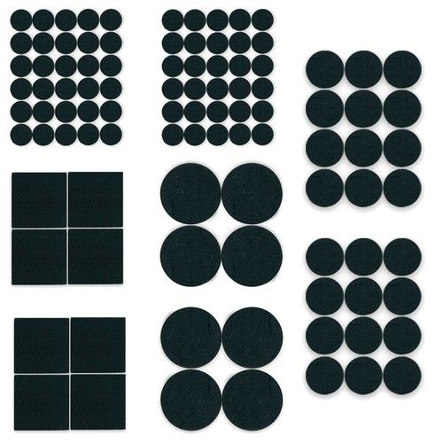 100 Felt Pads Self Adhesive Black Sticky Furniture Floor Chair Legs Protectors