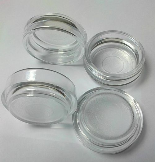 12X SMALL CASTOR CUPS CLEAR PLASTIC - Caps Leg Feet Floor Chair Table Laminate