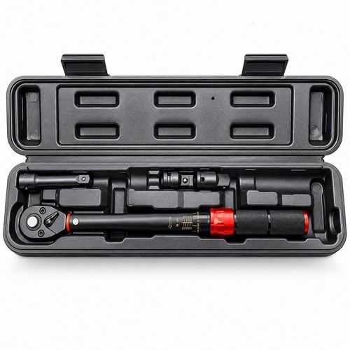 3/8" Click Torque Wrench Ratchet Sq Drive Calibrated 6.8-61Nm 5-45Ft-Lb Case 4pc