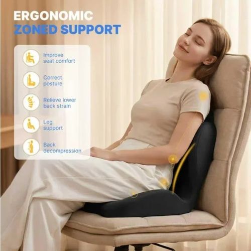2-in-1 Ergonomic Back and Seat Cushion with Lumbar Support Tailbone Pain Relief — image 3