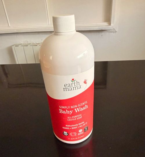 Earth Mama Simply Non-Scents Baby Wash All-Purpose Castile Soap 34 fl oz