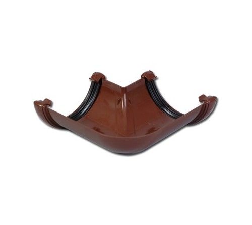 Brown Round Guttering & Down Pipe - 114mm Half Round Gutter 65mm Downpipe