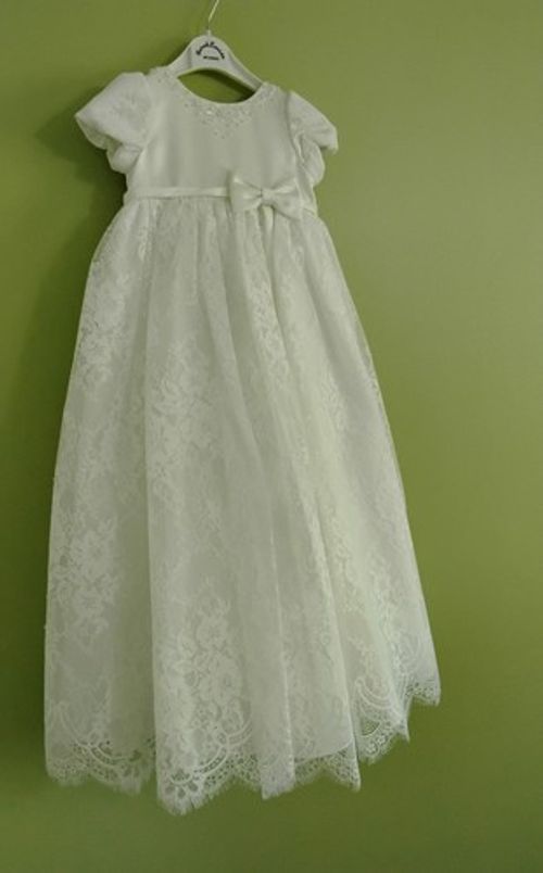 Girls Christening Dress Ivory 6 Months Sarah Louise