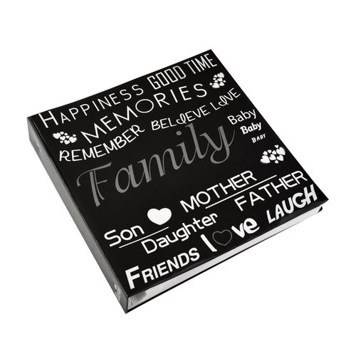 Large Black Text Cover Ring Binder Photo Album for 500 Photos 4 x 6'' — image 2