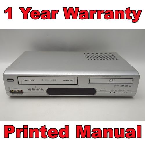 DIGILOGIC DVDVCR1 COMBI COMBO VCR VHS /DVD PLAYER CASSETTE 6 HEAD NICAM REMOTE — image 2